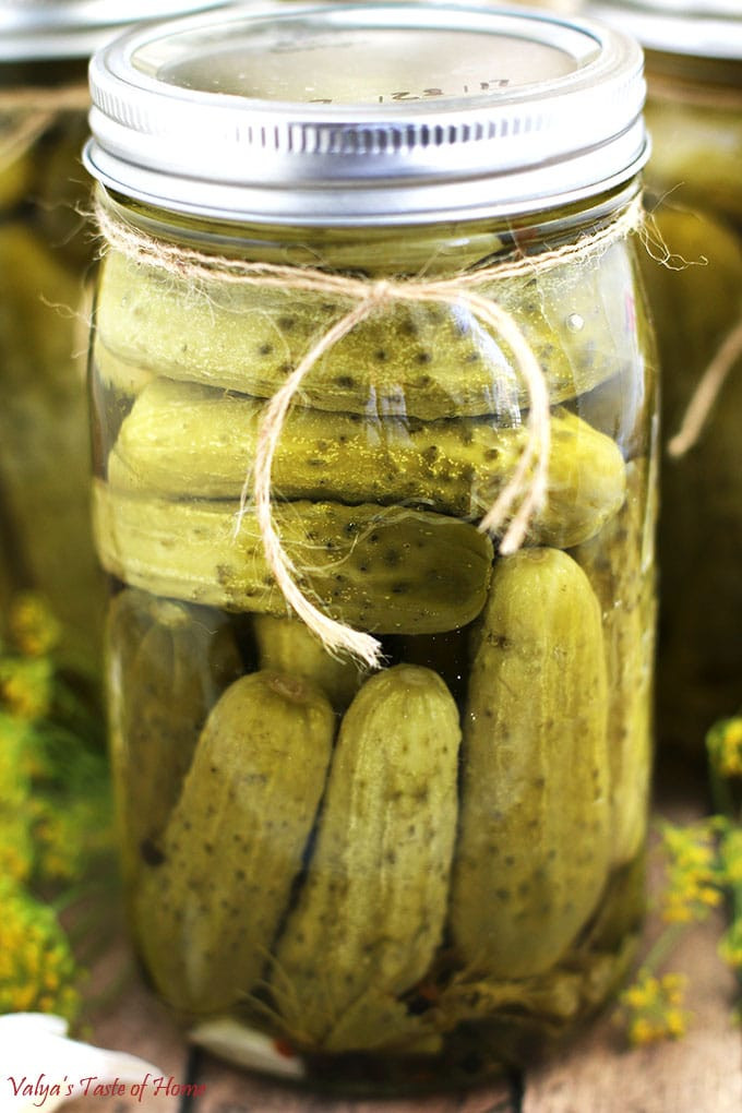 Dill Pickles Recipes Canning
 Easy Canned Dill Pickles Recipe Valya s Taste of Home