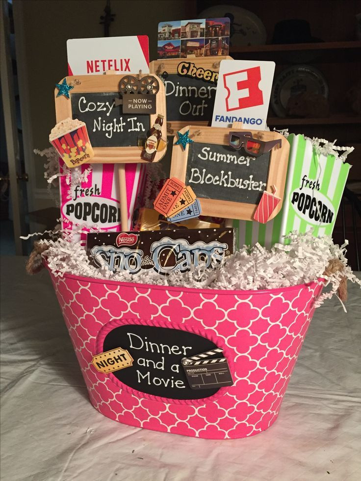 Dinner And A Movie Gift Basket Ideas
 Dinner and a Movie dinner movie Movie