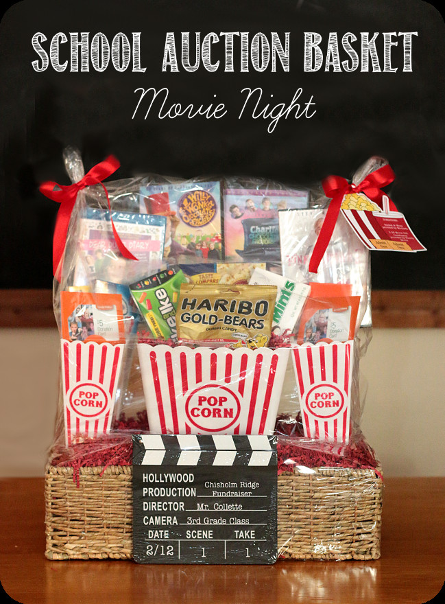 Dinner And A Movie Gift Basket Ideas
 School Fundraiser Auction Basket Movie Night Sources