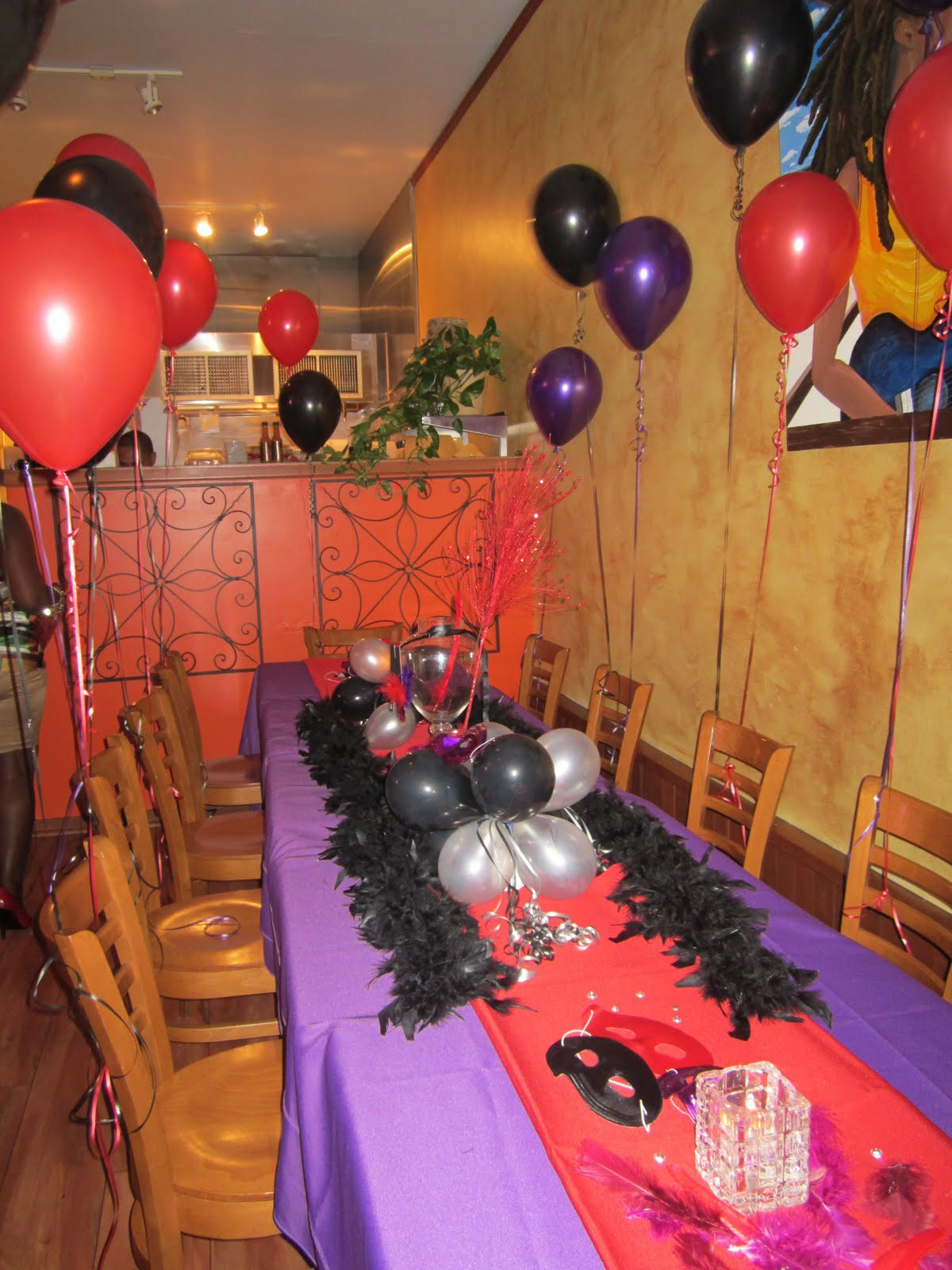 Dinner Birthday Party Ideas
 How To Decorate a Birthday Dinner Red Purple & Black