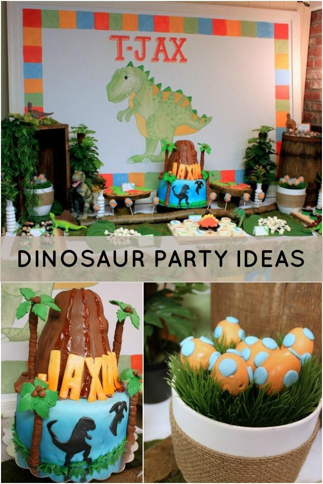 Dinosaur Birthday Party Decorations
 Dinosaur Themed 2nd Birthday Party Spaceships and Laser