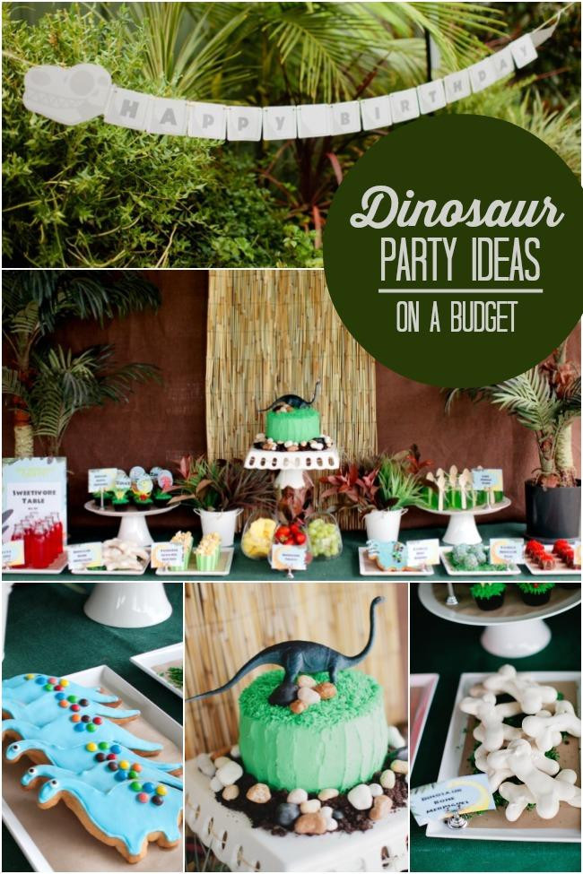 Dinosaur Birthday Party Decorations
 [Boy Bash] Dinosaur Birthday Party on a Bud