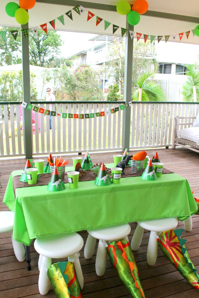 Dinosaur Birthday Party Decorations
 Dino mite Dinosaur 3rd Birthday Party Project Nursery
