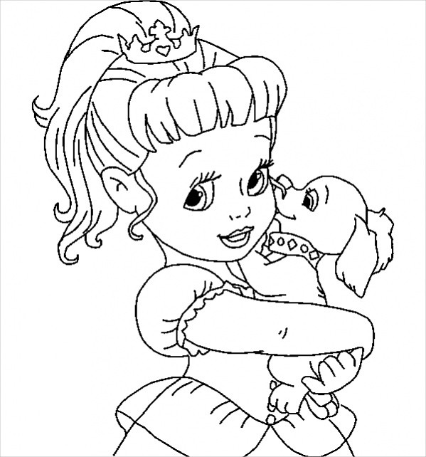 Disney Baby Princess Coloring Pages
 17 Disney Coloring Pages JPG PSD AI Illustrator Download