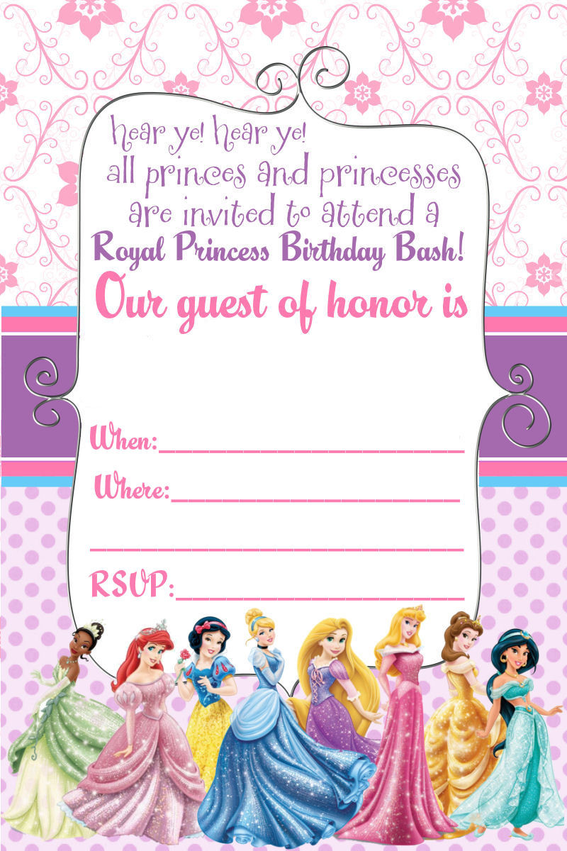 Disney Birthday Invitations
 40th Birthday Ideas Disney Princess Birthday Party