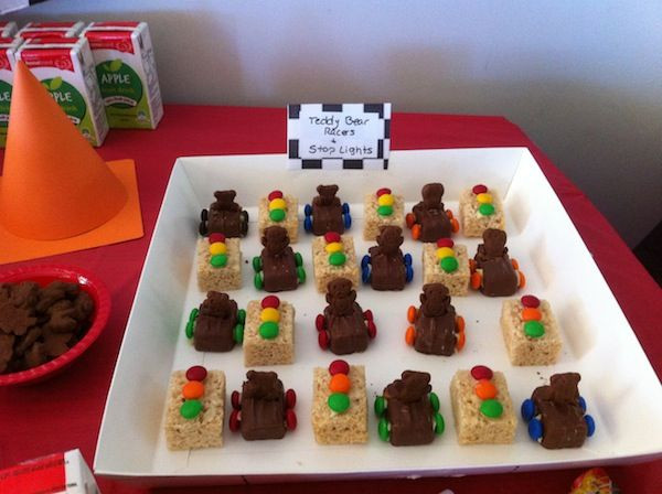 Disney Cars Birthday Party Food Ideas
 Cars Lightning McQueen party Food ideas Teddy Bear Racers