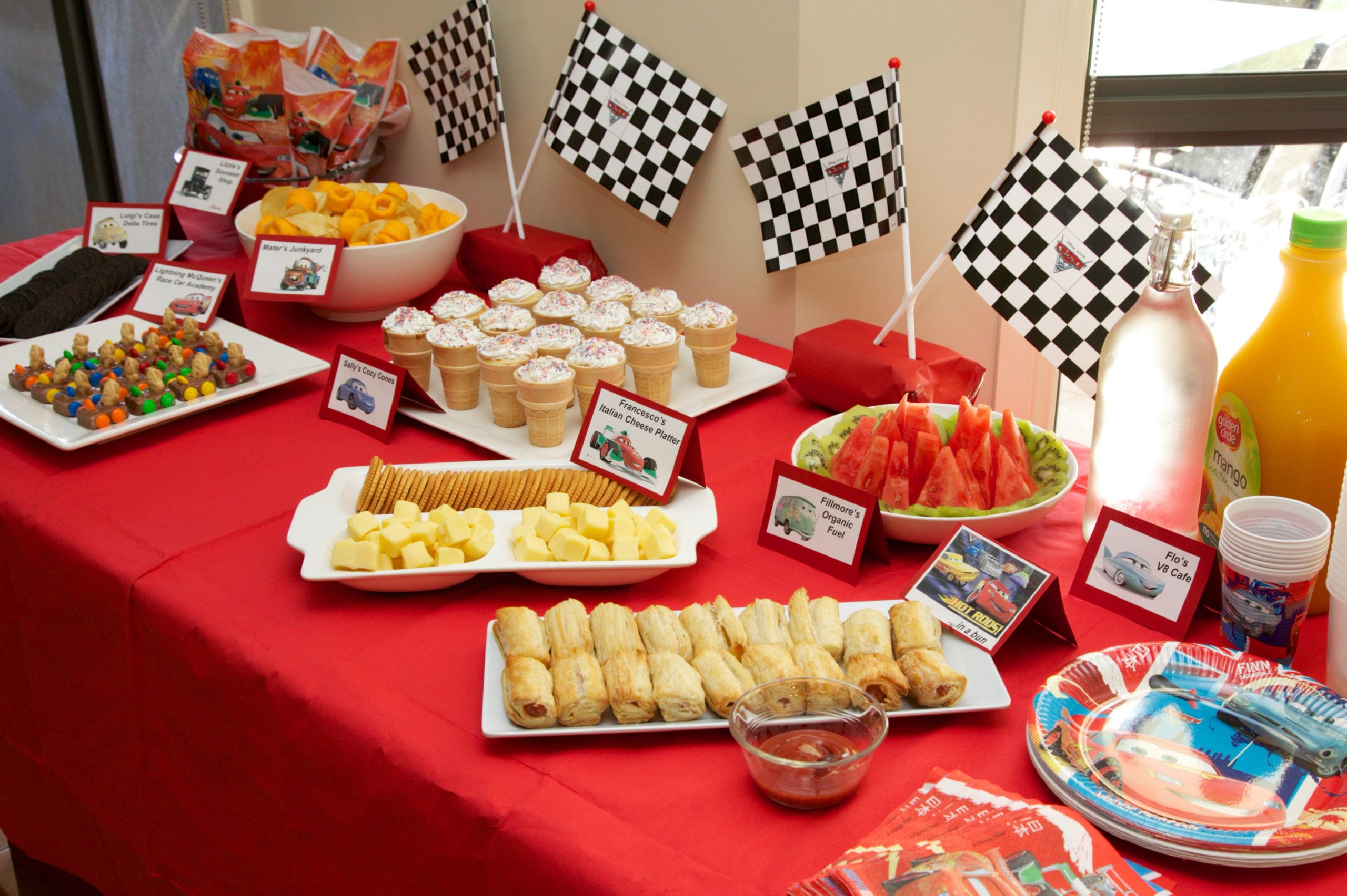 Disney Cars Birthday Party Food Ideas
 Disney Cars Birthday Party on a Bud Kidz Activities