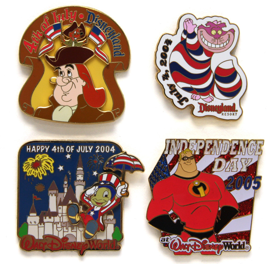 Disney Pins
 Red White and Blue Disney Pins