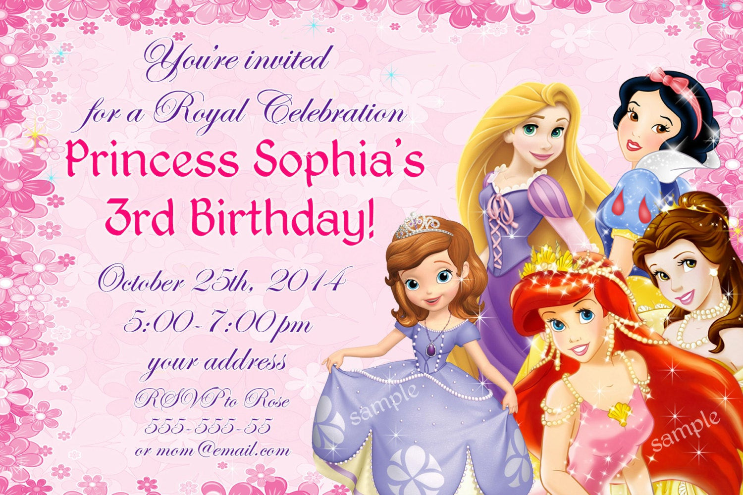 Disney Princess Birthday Party Invitations
 Chandeliers & Pendant Lights