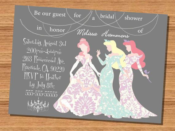 Disney Themed Bachelorette Party Ideas
 Disney Princess Bachelorette Party Invites invitations
