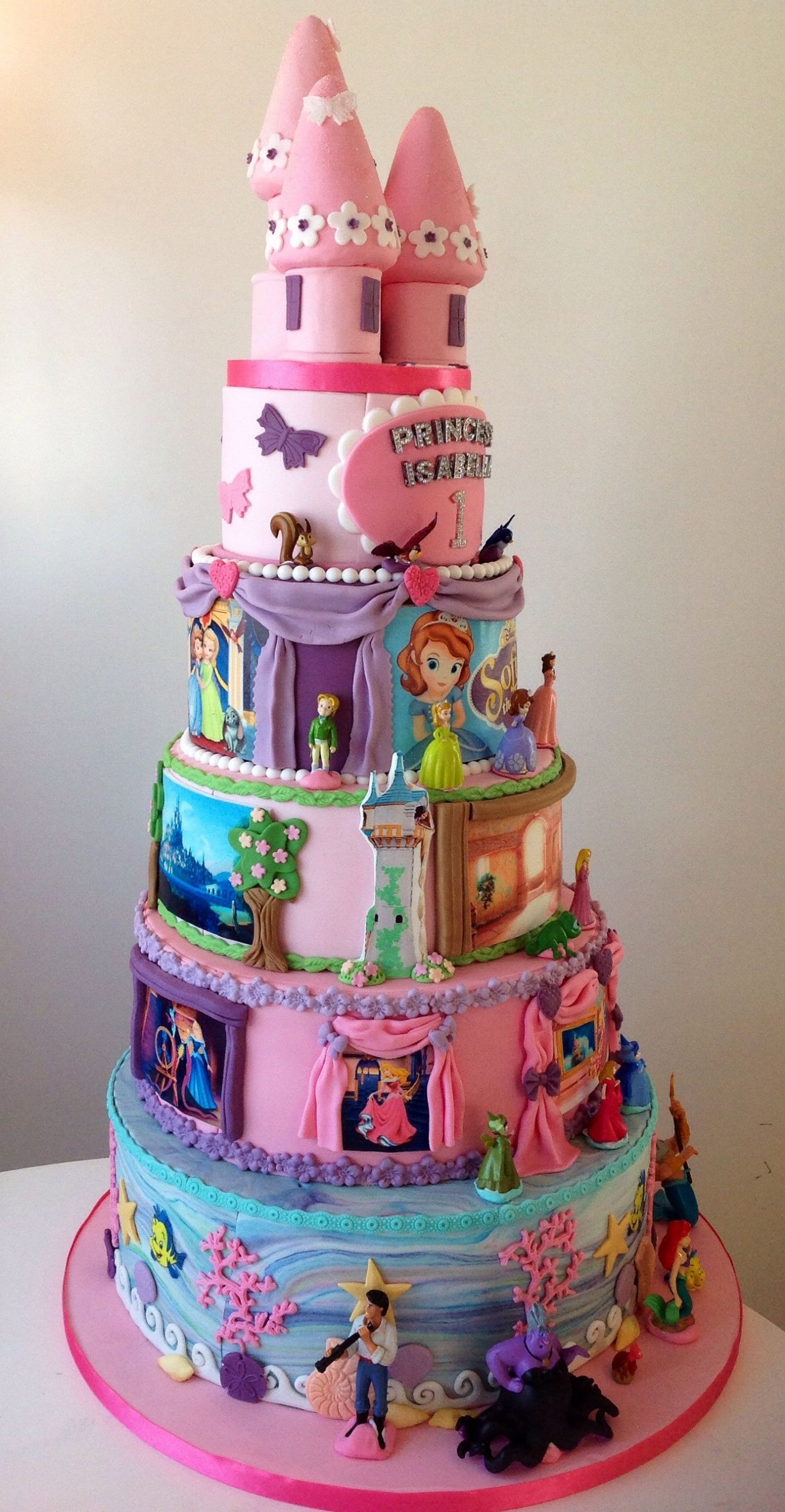 Disney World Birthday Cakes
 Disney Princess 1St Birthday Cake CakeCentral