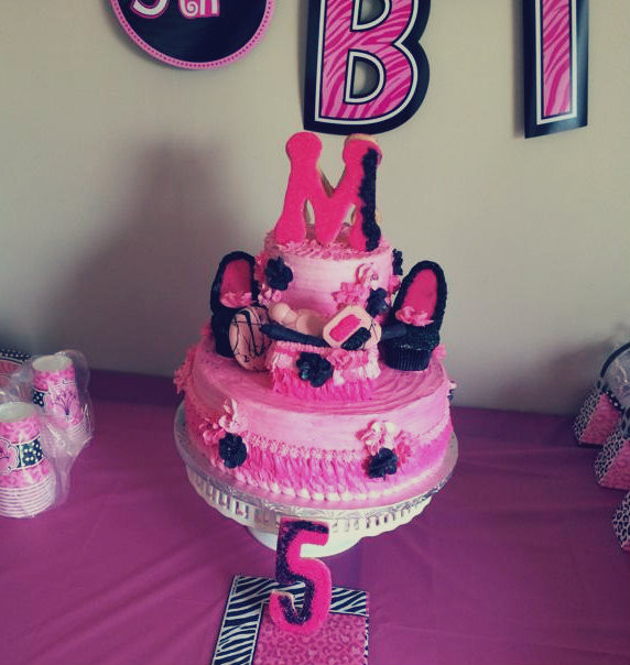 Diva Birthday Cake
 Pink Little Diva Birthday Cake