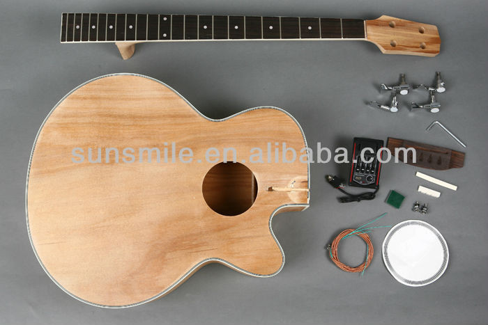 DIY Acoustic Guitar Kit
 in piuto fai da te elettrico basso acustico chitarra kit