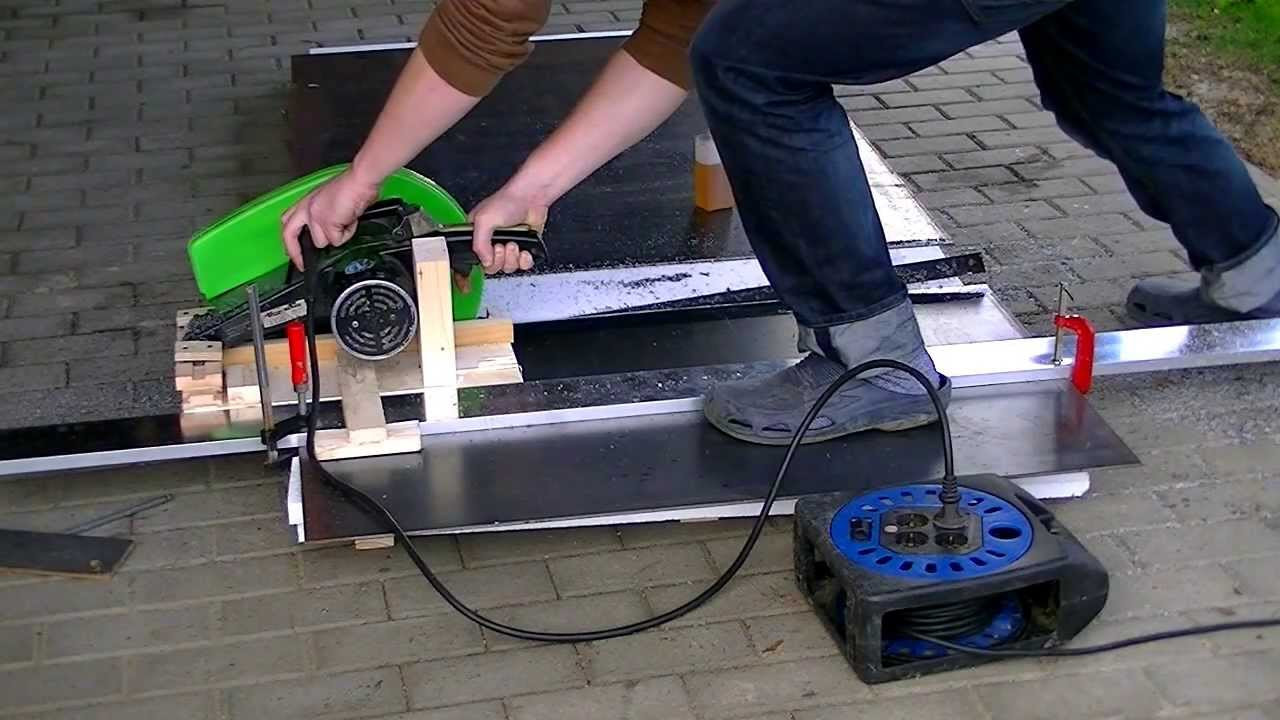 DIY Aluminum Track Saw
 Steel Saw Prototype Improvised Track Saw Eigenbau