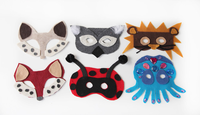 DIY Animal Masks
 No Sew Animal Masks Template