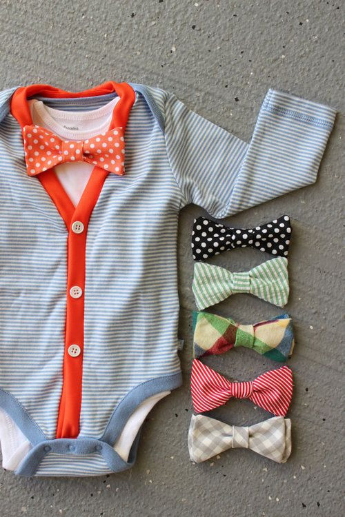 DIY Baby Bow Tie
 I Heart Pears 10 Cutest DIY Baby Boy Projects
