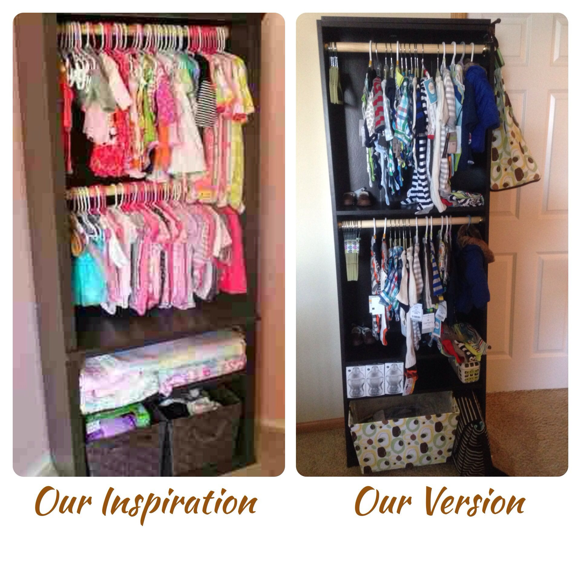DIY Baby Closet
 From a Pinterest inspiration DIY Baby closet from