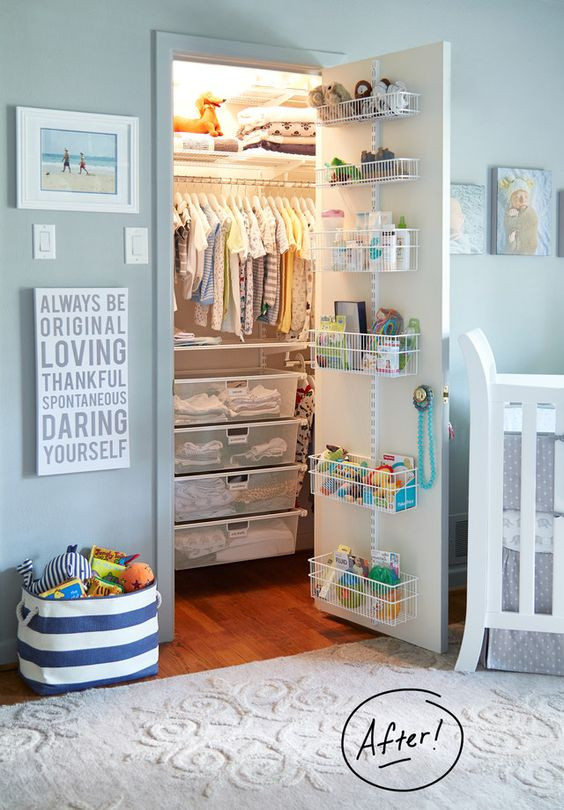 DIY Baby Closet
 Nursery Closet Organization Easy DIY Baby Closet