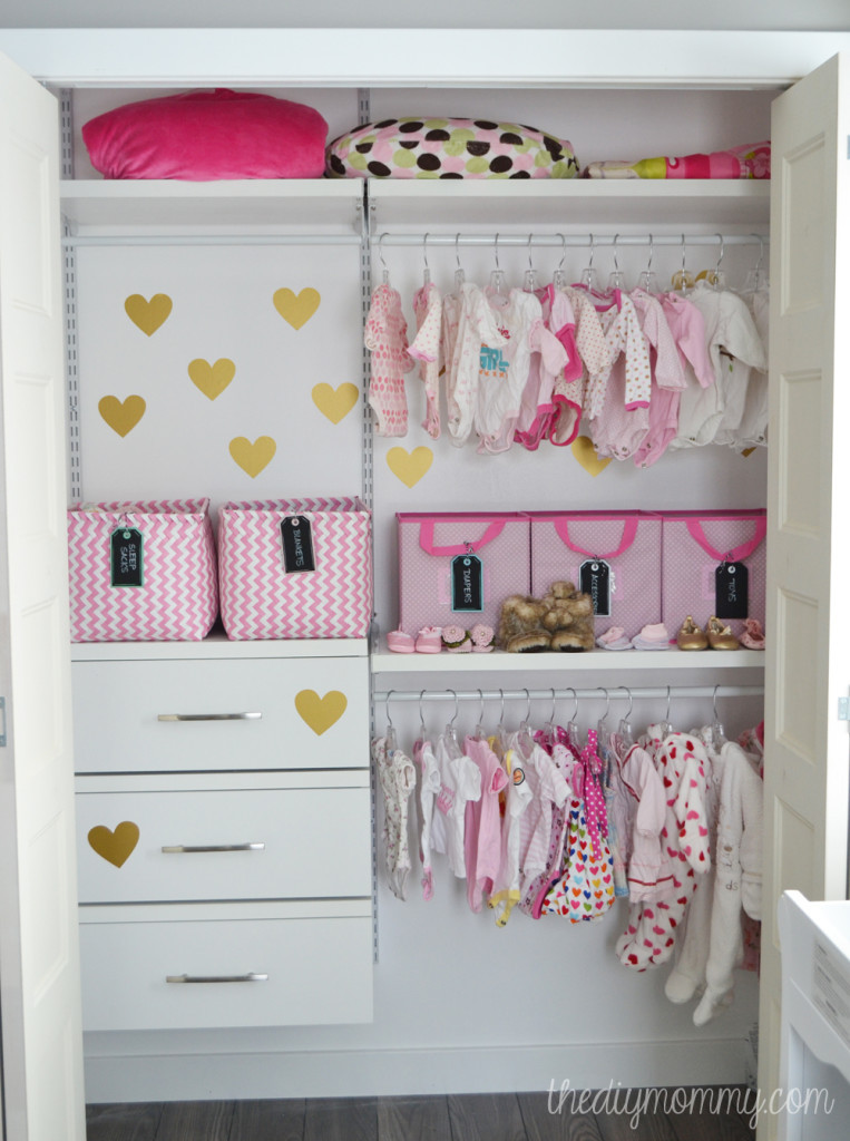DIY Baby Closet
 An Organized Baby Closet with ClosetMaid ShelfTrack Elite