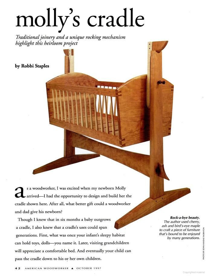Diy Baby Cradle Plans
 American Woodworker Google Books
