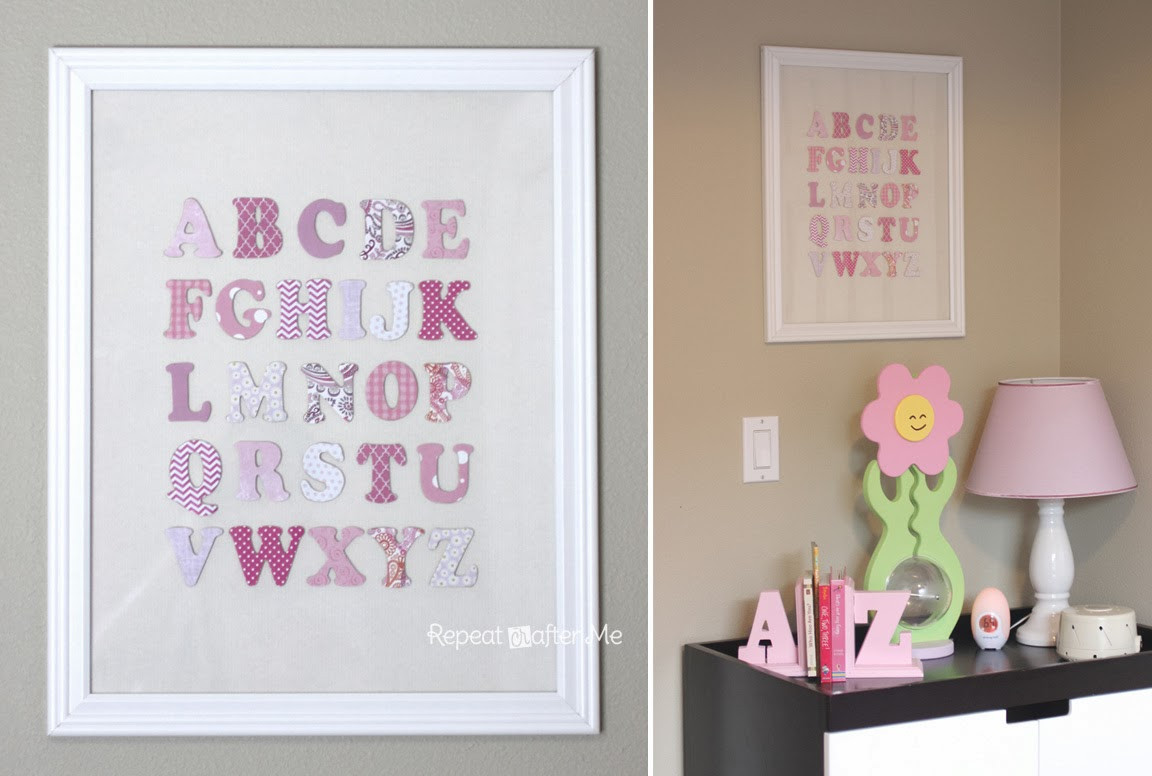 DIY Baby Girl Room Decorations
 Baby Girl Nursery DIY decorating ideas Repeat Crafter Me