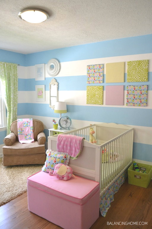 DIY Baby Nursery Projects
 Bright Baby Girl Nursery Design Dazzle
