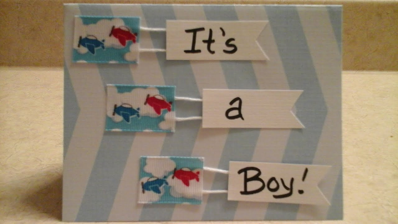 Diy Baby Shower Cards
 DIY Baby Shower Card It s a Boy