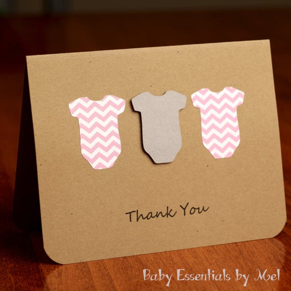 Diy Baby Shower Cards
 Items similar to Set of 6 Thank You Cards baby shower