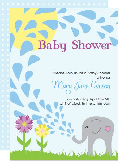 DIY Baby Shower Invitations Kits
 Printable Elephant baby shower invitations part of a kit