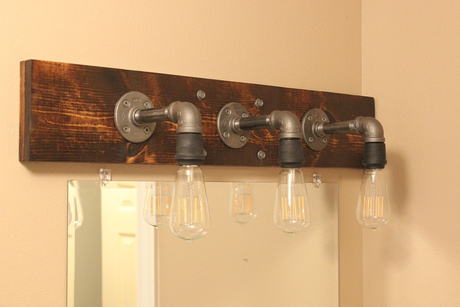 Diy Bathroom Light Fixtures
 DIY Industrial Bathroom Light Fixtures