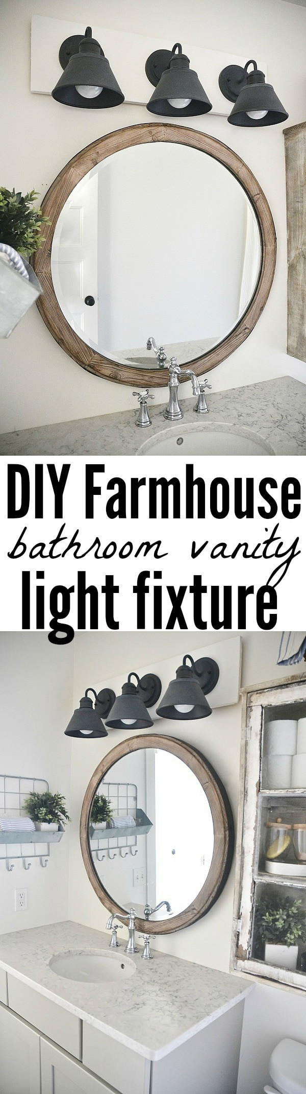 Diy Bathroom Light Fixtures
 DIY Farmhouse Bathroom Vanity Light Fixture