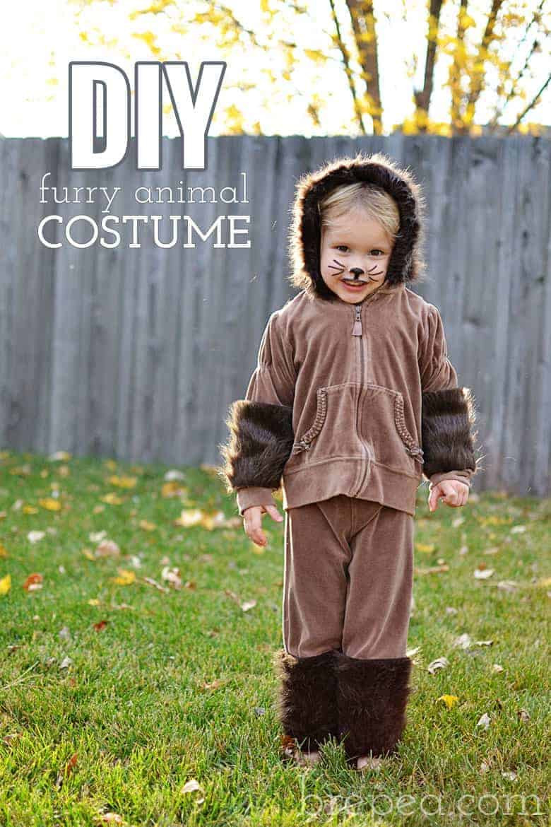 DIY Bear Costume
 DIY Frugal Furry "Animal" Halloween Costume for Kids