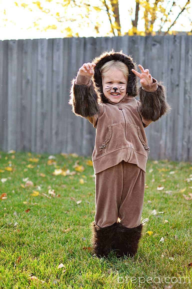 DIY Bear Costume
 DIY Frugal Furry "Animal" Halloween Costume for Kids