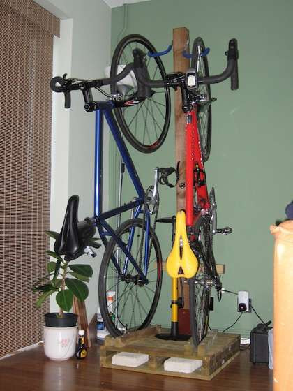 DIY Bike Rack Plans
 tools DIY wooden bike rack looking for plans