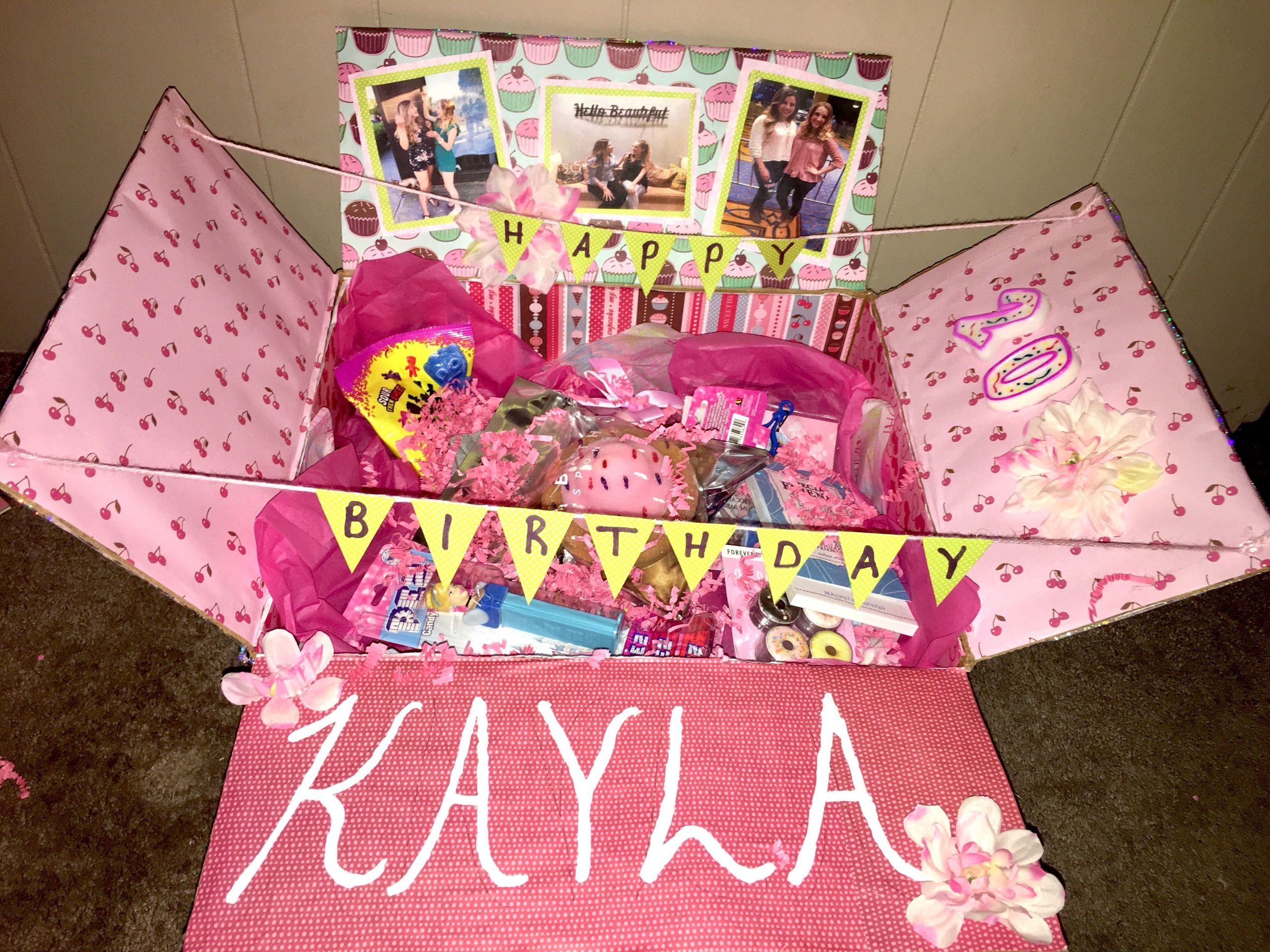DIY Birthday Gifts For Best Friend
 Best friend birthday care package pop up box