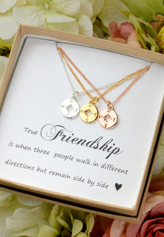 DIY Birthday Gifts For Best Friend
 Best Friend Gift Rose gold pass Necklace Best Friend