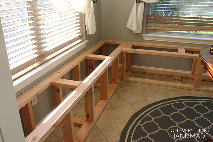 DIY Breakfast Nook Plans
 How to build a Kitchen Nook Bench Oh Everything Handmade
