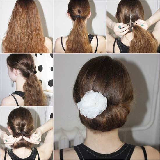DIY Bun Hairstyle
 How to DIY Easy and Elegant Bun Hairstyle