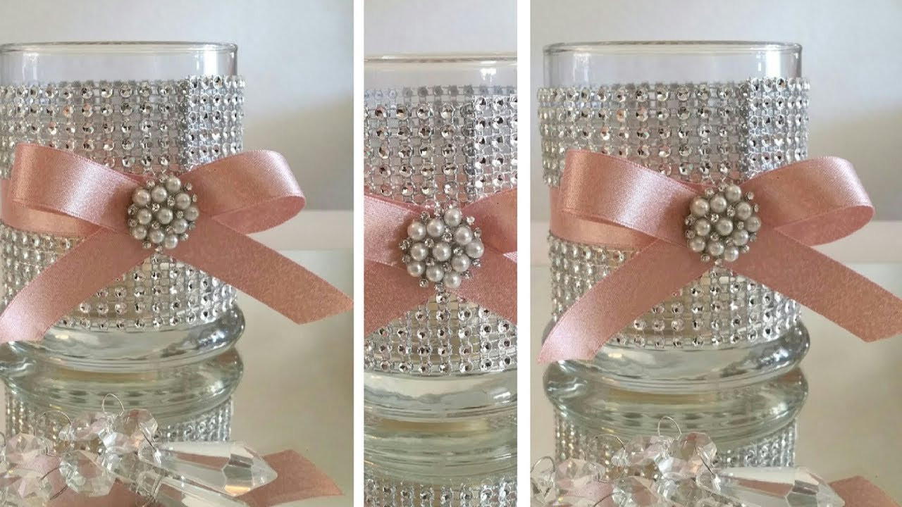DIY Candle Holders Wedding
 DIY BLING CANDLE HOLDER DECOR BLING AND GLAM