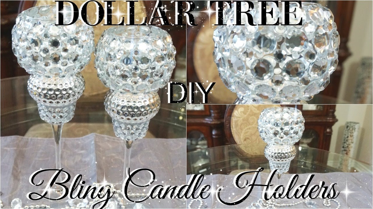DIY Candle Holders Wedding
 DIY DOLLAR TREE BLING WEDDING CANDLE HOLDERS PETALISBLESS