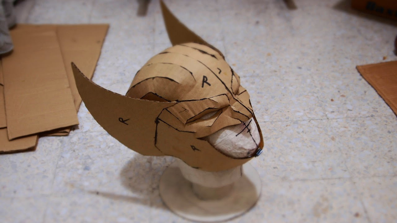 DIY Cardboard Mask
 Dali Lomo X Men Wolverine Costume Mask Cowl DIY