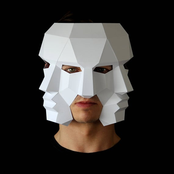 DIY Cardboard Mask
 Three Face Mask Make this 3D mask with this PDF and