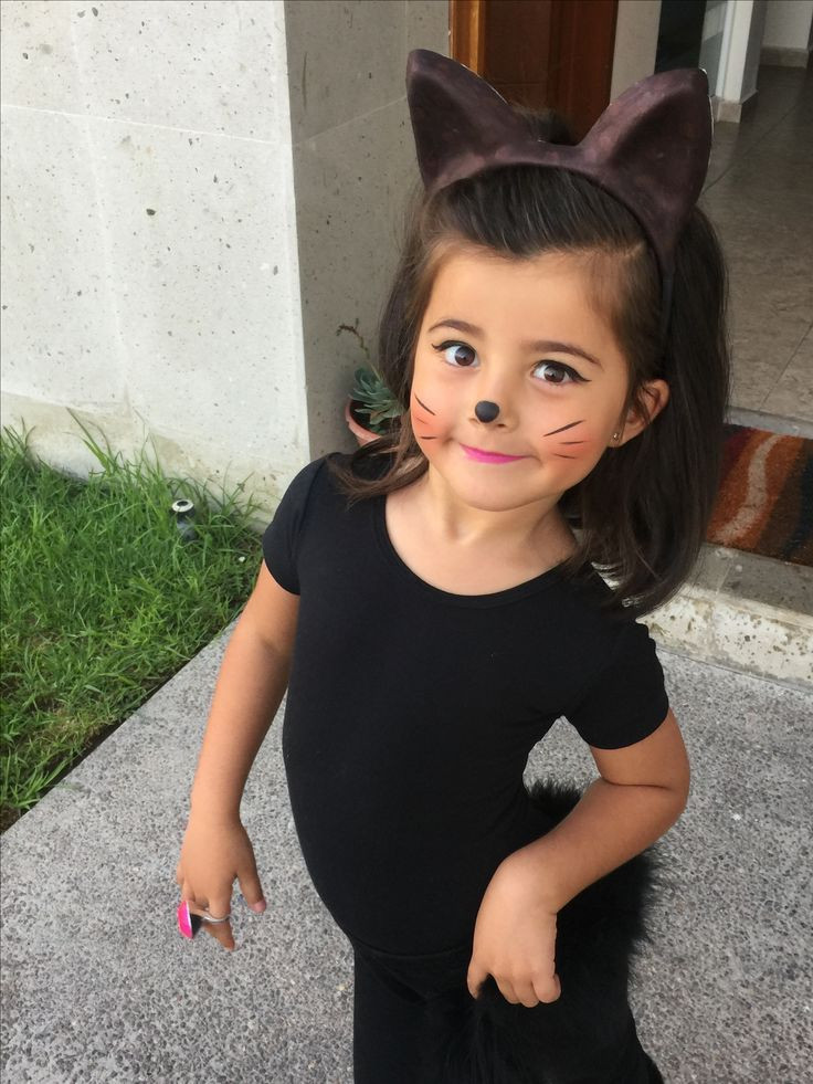 DIY Cat Costume For Kids
 Diy costume catgirl little girl toddler cat makeup