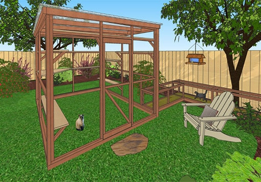 DIY Cat Enclosure Plans
 DIY Catio Plan The Oasis™ Catio & Tunnel Plans with 8x8