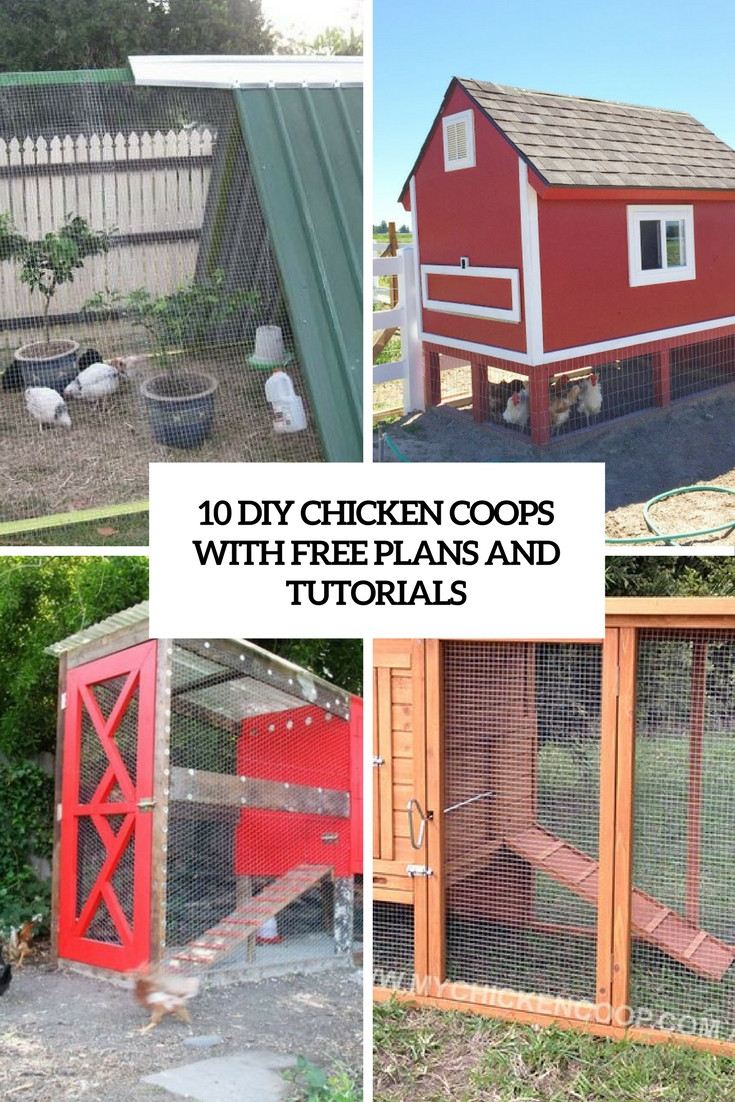 DIY Chicken Coops Plans Free
 10 DIY Chicken Coops With Free Plans And Tutorials