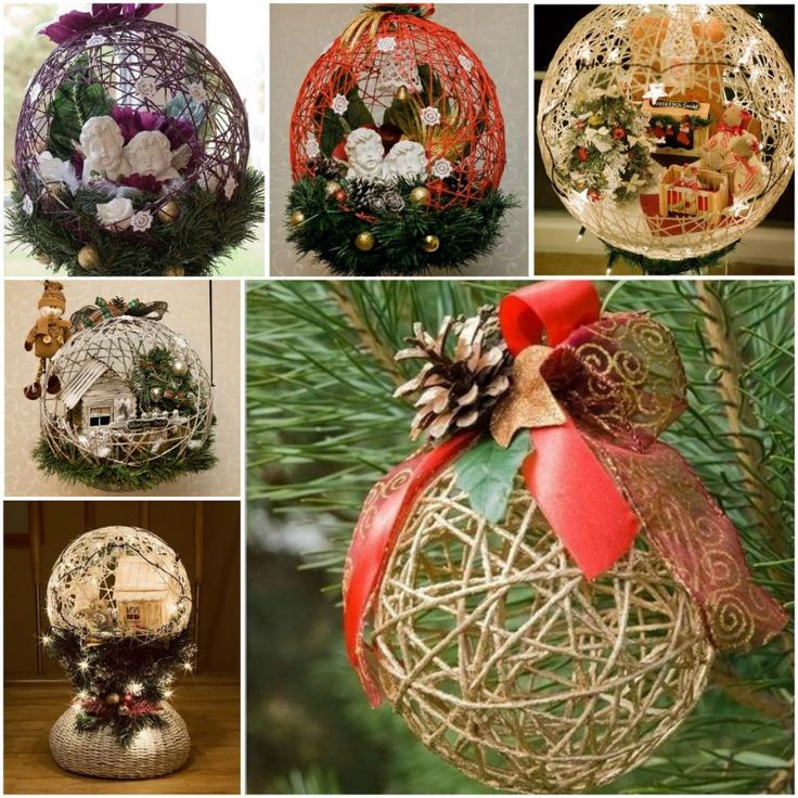 DIY Christmas Ball Ornaments
 DIY String Ball Christmas Ornaments
