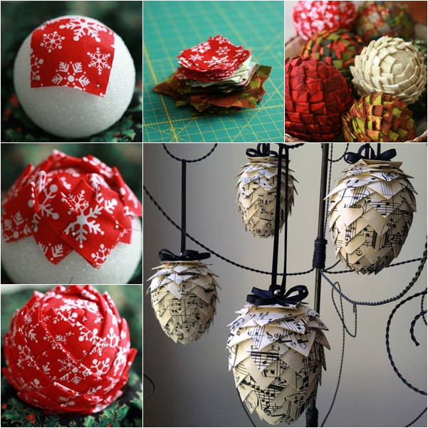 DIY Christmas Ball Ornaments
 How to Make Fabric Styrofoam Ball