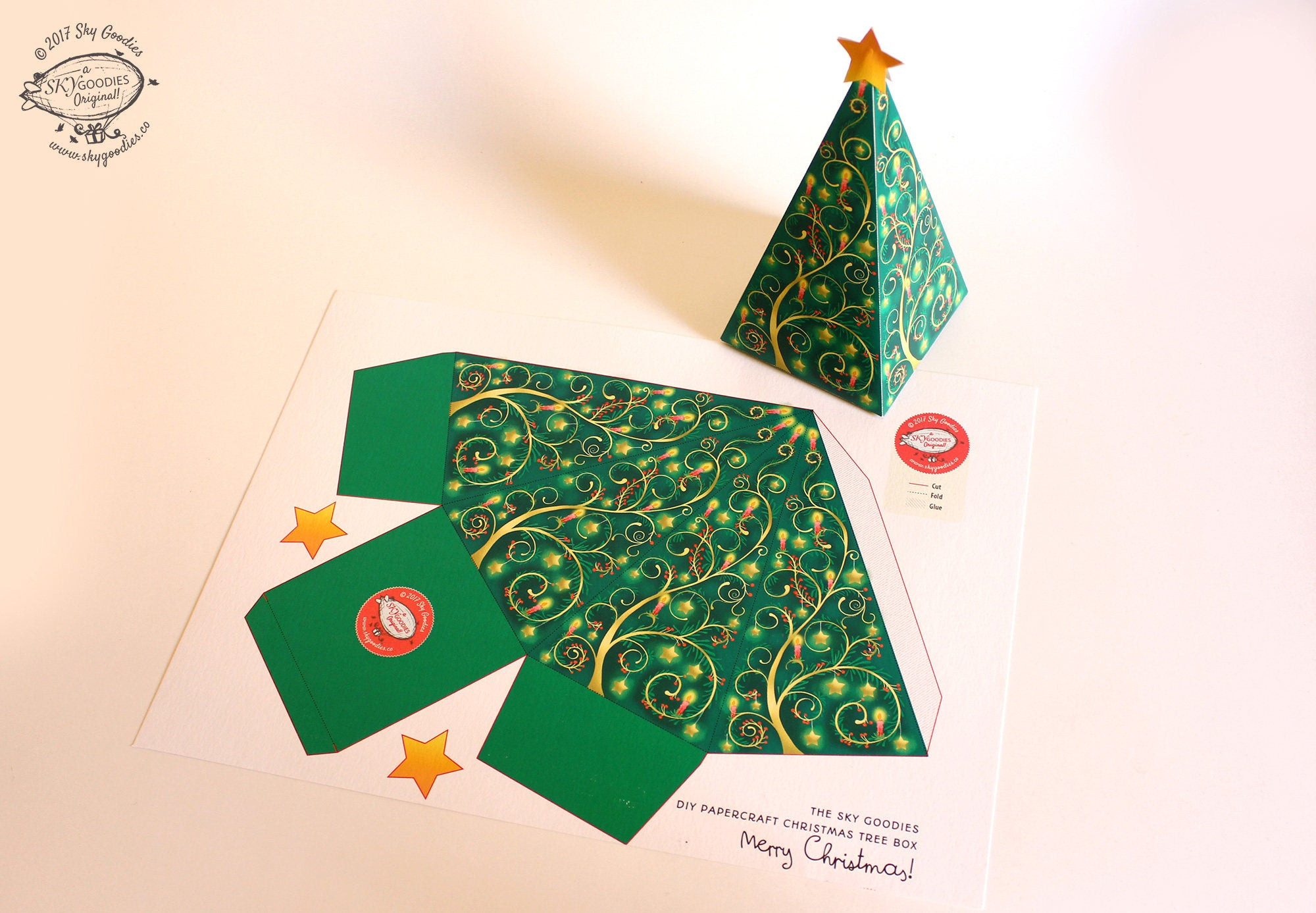 DIY Christmas Boxes
 Christmas Tree DIY Printable Gift Box Party Favor Box Easy