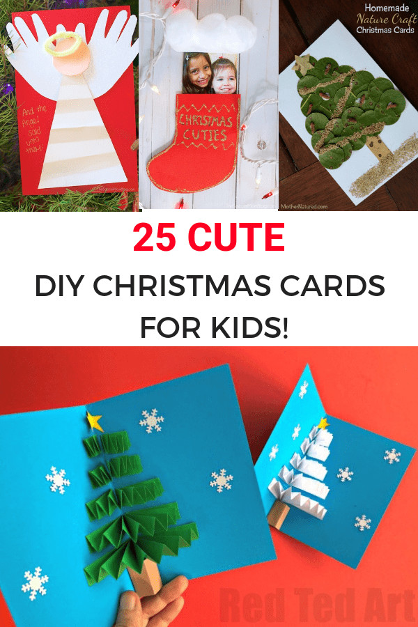 DIY Christmas Card For Kids
 25 Cute homemade Christmas card ideas for kids Crafts By Ria