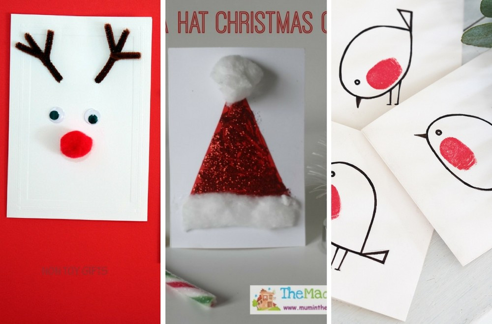 DIY Christmas Card For Kids
 12 EASY homemade Christmas card ideas for kids